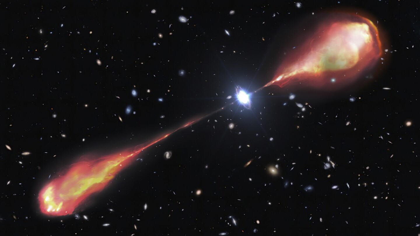 Giant Radio Jet Discovered From Early Universe Object Giant Radio Jet Discovered From Early Universe Object